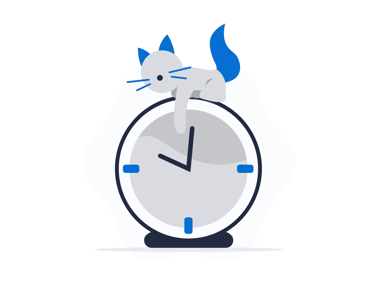 clock-and-cat